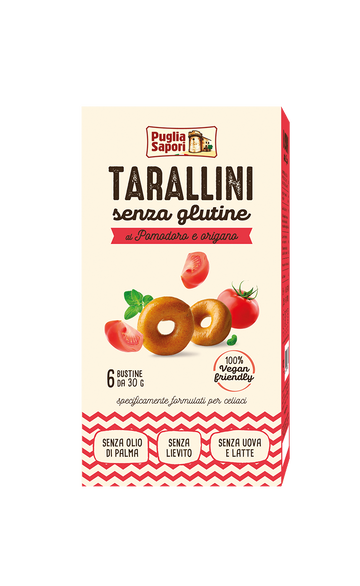 Tarallini al Pomodoro e Origano Puglia Sapori Senza Glutine